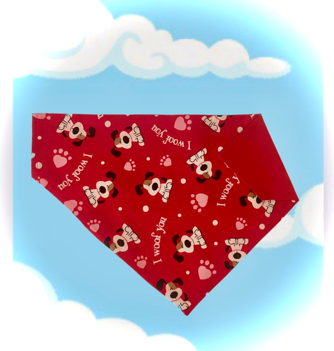 I Woof You (Red) Bandana