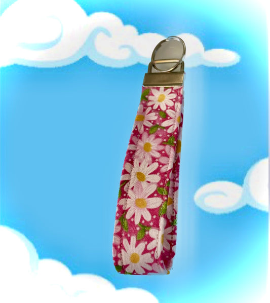 Pink Daises Keychain