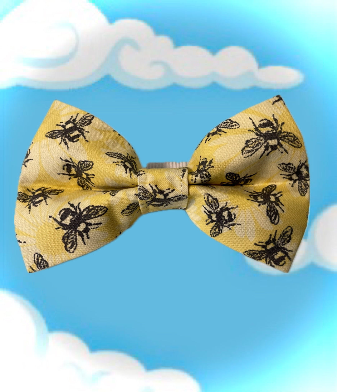 HONEY BEES ON YELLOW Bow Tie