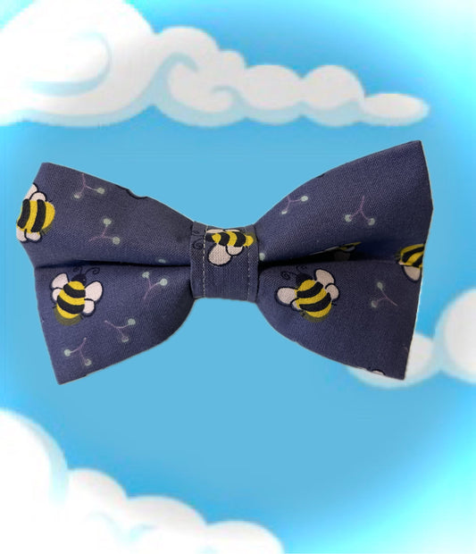 BLUE BUMBLE BEES Bow Tie