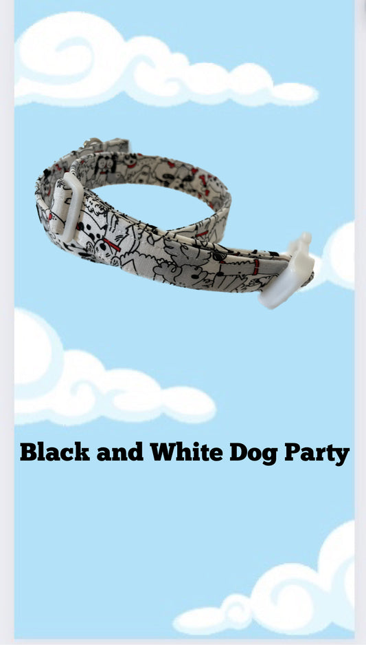 BLACK AND WHITE DOG PARTY Collar